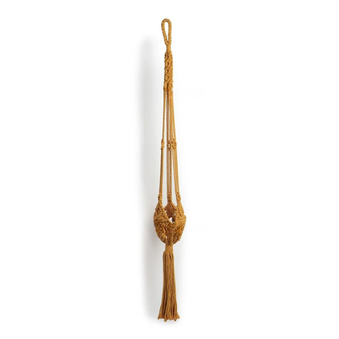 Elegant Macrame Ceiling Plant Holder Intricate Handcrafted Design